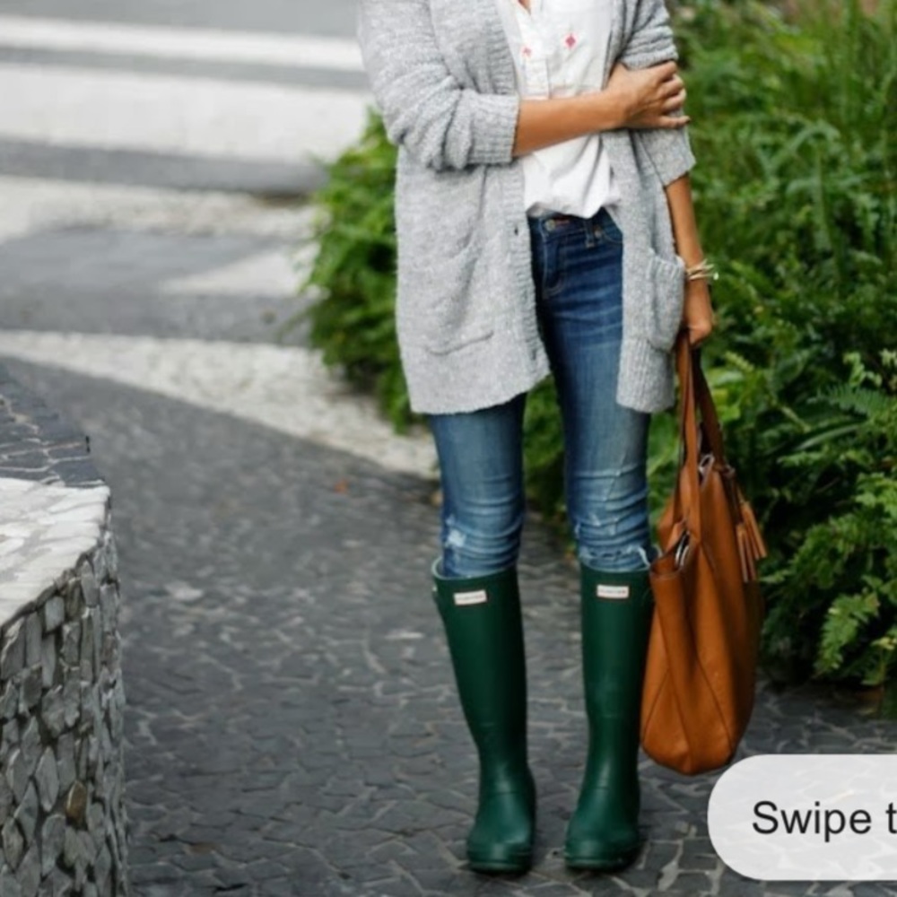 Green hunter boots